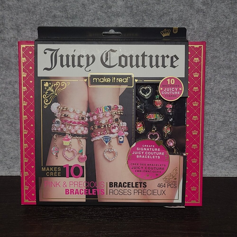 NEW Juicy Couture Pink and Precious Bracelets- DIY Charm Bracelet  Making Kit 8+